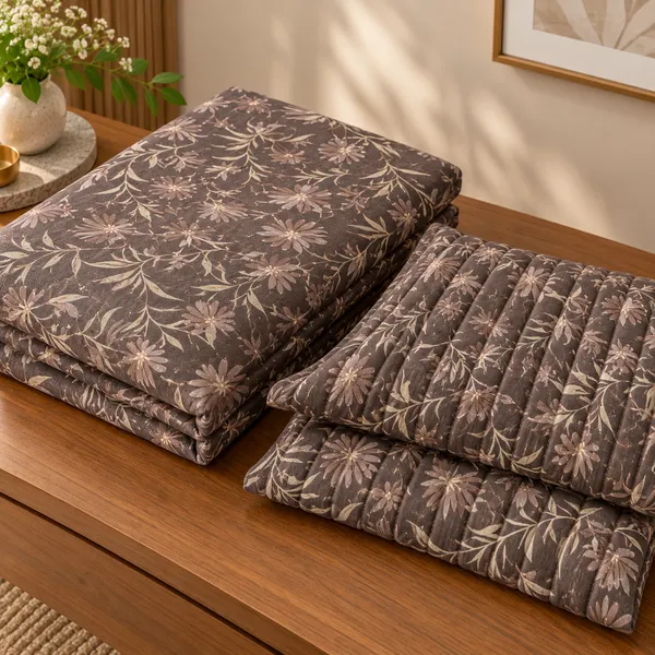 Cotton_|_King_Size_Bedsheet_|_2_Quilted_Pillow_Covers_|_Choclate-_Vectra