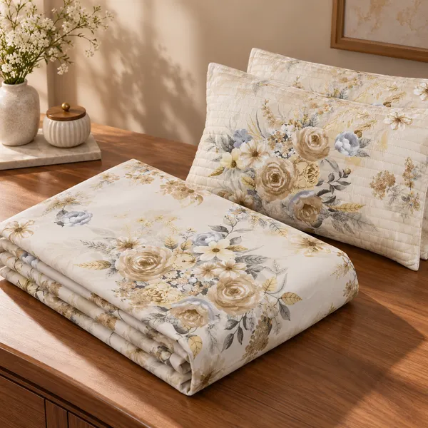 Cotton_|_King_Size_Bedsheet_|_2_Quilted_Pillow_Covers_|_Flowers-_Vectra