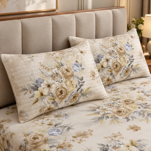 Cotton_|_King_Size_Bedsheet_|_2_Quilted_Pillow_Covers_|_Flowers-_Vectra