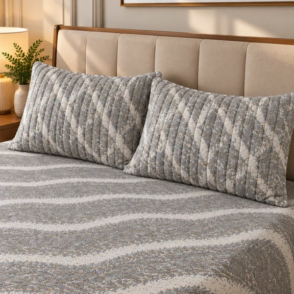 Cotton_|_King_Size_Bedsheet_|_2_Quilted_Pillow_Covers_|_Grey-_Vectra
