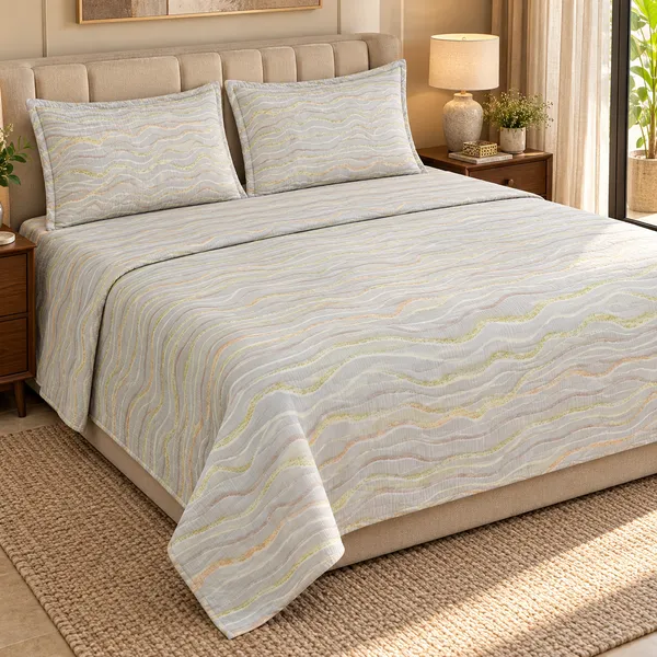 Cotton_|_King_Size_Bedsheet_|_2_Quilted_Pillow_Covers_|_Grey-_Vectra