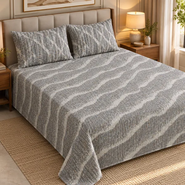 Cotton_|_King_Size_Bedsheet_|_2_Quilted_Pillow_Covers_|_Grey-_Vectra