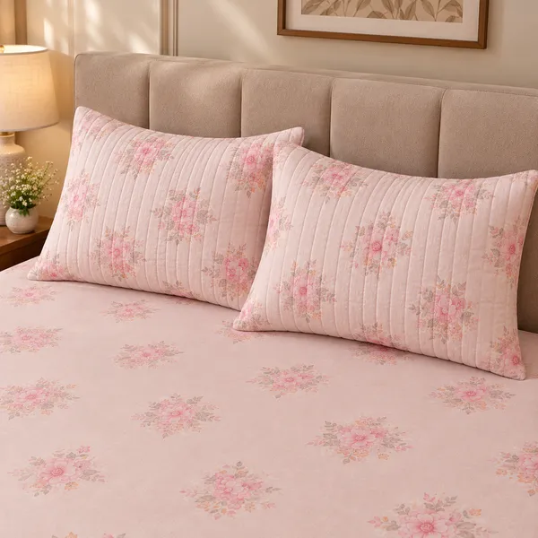 Cotton_|_King_Size_Bedsheet_|_2_Quilted_Pillow_Covers_|_Pink_|-_Vectra