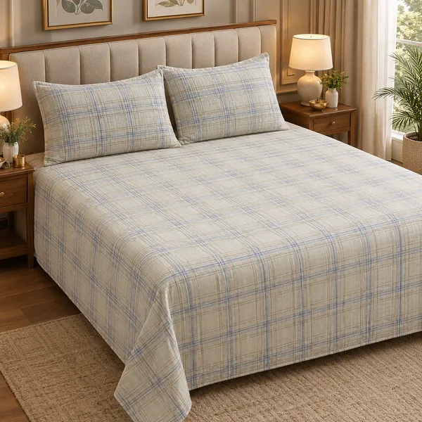 Cotton_|_King_Size_Bedsheet_|_2_Quilted_Pillow_Covers_|_Cream_|_-_Vectra