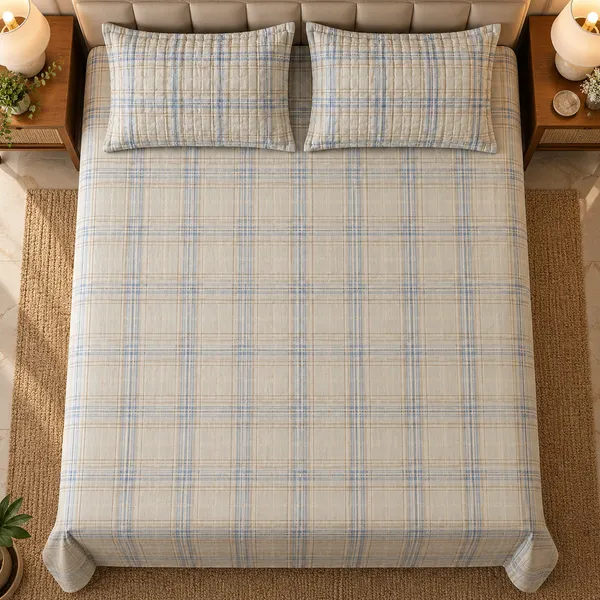 Cotton_|_King_Size_Bedsheet_|_2_Quilted_Pillow_Covers_|_Cream_|_-_Vectra