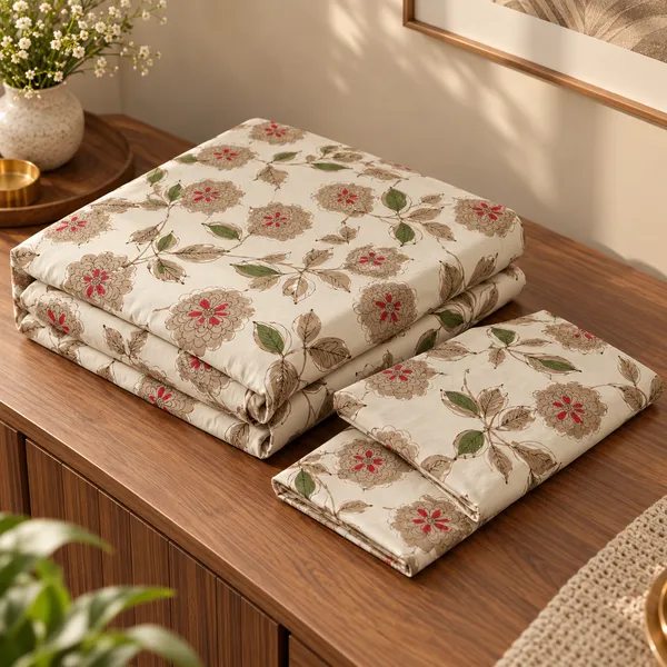 Cotton_|__King_Size_|_Flat_Bedsheet_|_Beige_Print_Design_|_With_2_Pillow_Covers|_-_Pistelle