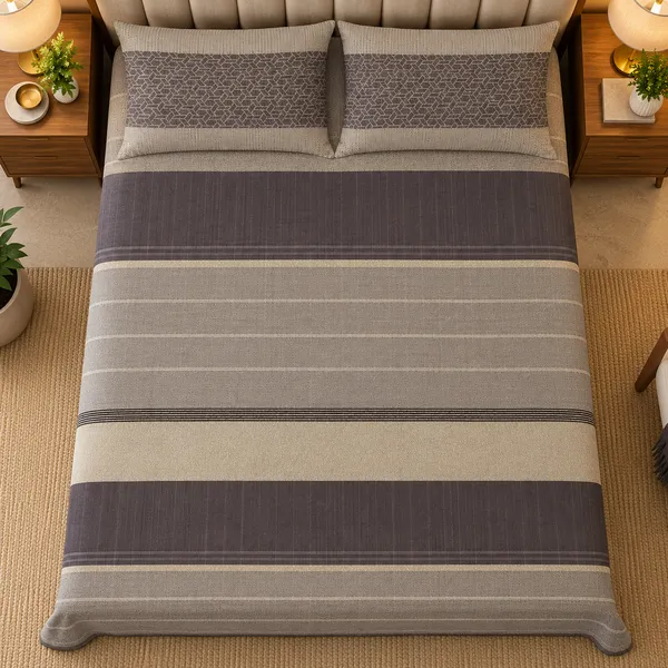 Cotton_|__King_Size_|_Flat_Bedsheet_|_Grey_Design_|_With_2_Pillow_Covers|_-_Pistelle