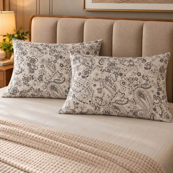 Cotton_|__King_Size_|_Flat_Bedsheet_|_White_With_Blue_Print_Design_|_With_2_Pillow_Covers|_-_Pistelle