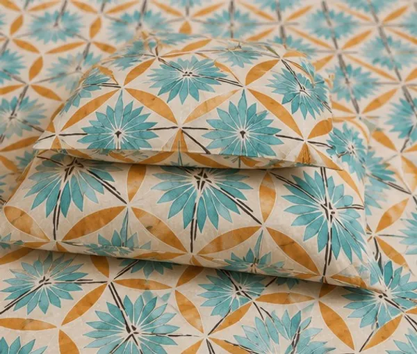 Sukoon-_Green_Pattern_Super_King_Size_Bedsheet