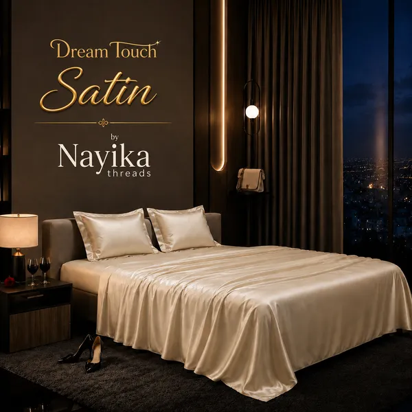 Satin_|_Super_King_Size_|_Flat_Bedsheet_|_Peach_With_2_Pillow_Covers|_-_Dream_Touch_Satin
