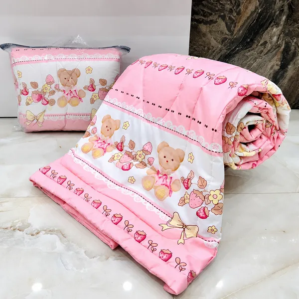 Cotton_Feel_|_Single_Bed_Size_Quilt_|_Kids_Quilt_|_Pink_Color_With_Little_Teddy_Print|_-_Dreamy_Hugs