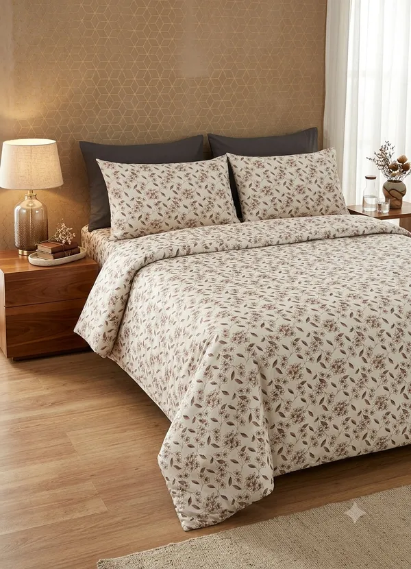 Cotton_|_Super_King_Size_|_White_With_Flower_With_2_Pillow_Covers_|_-_Emerald