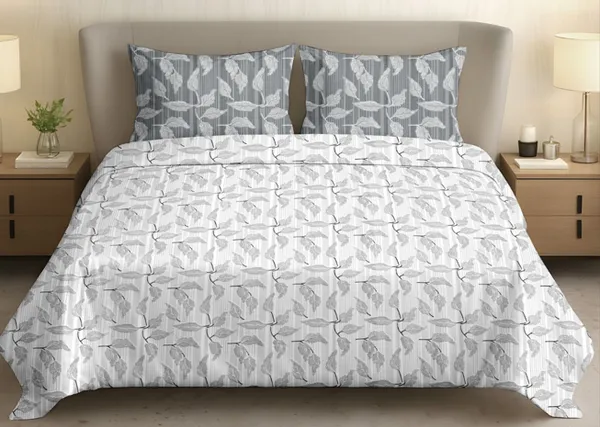 Cotton_|_Super_King_Size|_Flat_Bedsheet_|White_With_Grey_Contrast_|_2_Pillow_Covers|_-_Sootra