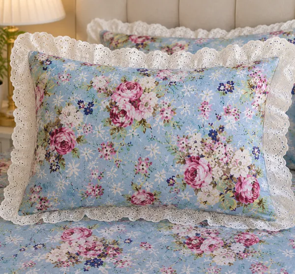 Cotton_|_Super_King_Size_|_Flat_Bedsheet_|_Blue_Flower_Design_With_Lace_on_2_Pillow_Covers|_-_Gulista_Noor