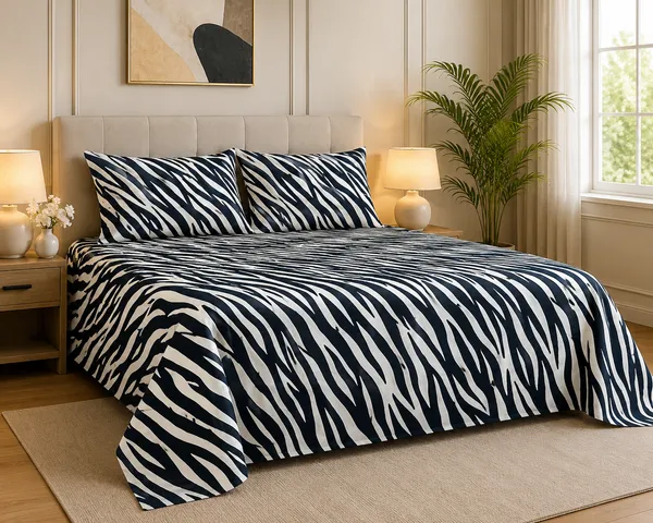 Gulmohar-_Black_and_White_Super_King_Size_Bedsheet