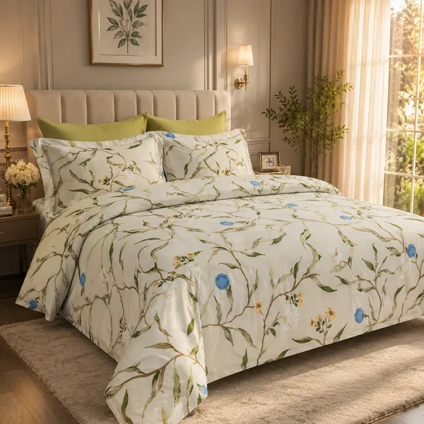Gulmohar_-_Cream_With_Multi_King_Size_Bedsheet