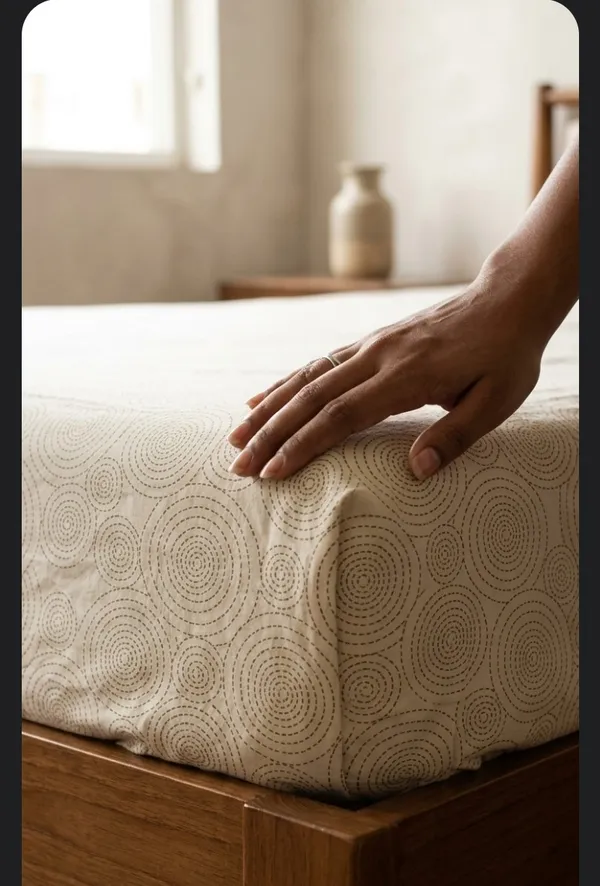 Cotton_|_Super_King_Size|_Flat_Bedsheet_|_White_With_Golden_Circle_|_2_Pillow_Covers|_-_Aabha_Collection