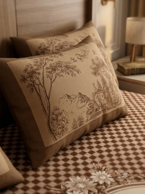 Kashish-_Dark_Brown_Super_King_Size_Cotton_Bedsheet
