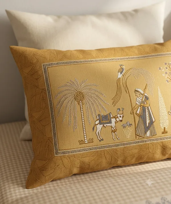 Cotton_|_Super_King_Size_|_Flat_Bedsheet_|_White_and_Yellow_With_2_Contrast_Pillow_Covers_|_-_Kashish