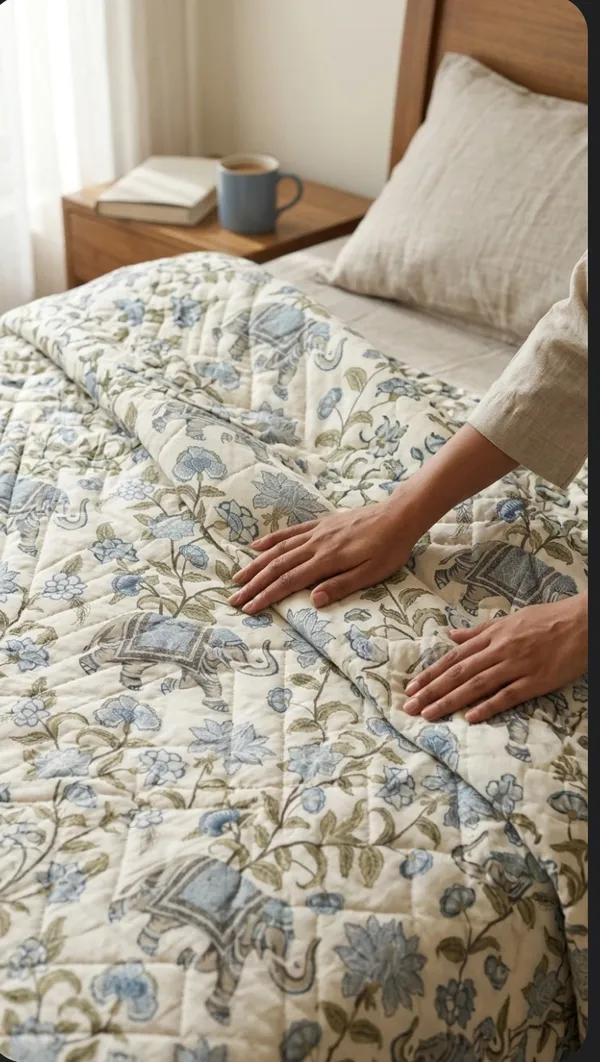 Komal_Sparsh_Bedcover_-_Elephant_Print_Quilted_Bedcover_with_Pillow_Cover