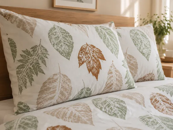 Glace_Cotton_|_Super_King_Size_|_Flat_Bedsheet_|_White_With_Leaves_Design_With_2_Pillow_Covers_|_-_Sukoon