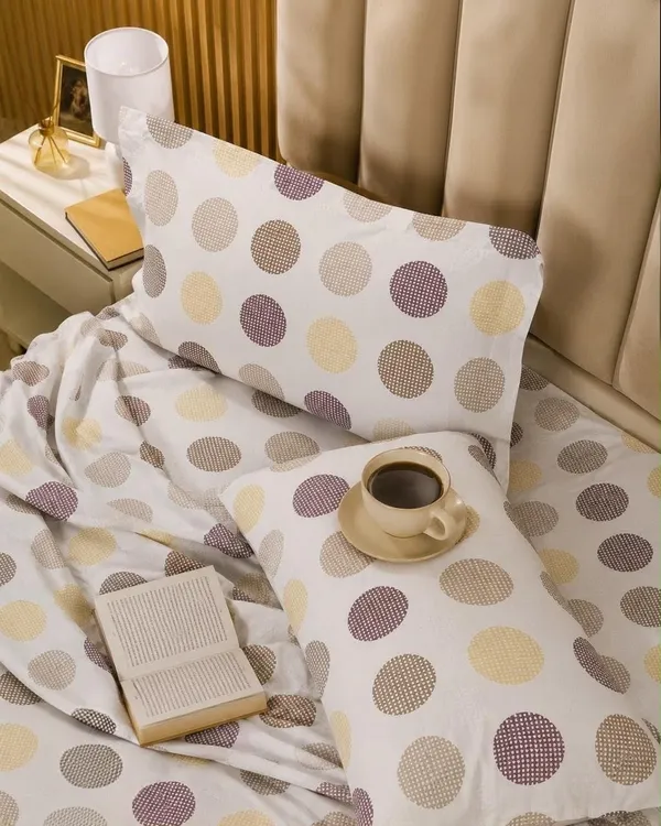 Lavanya_Collection-_off_White_Polka_Queen_Size_Bedsheet