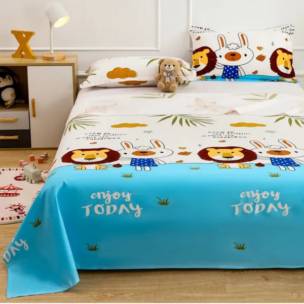 Little_Dreamers_-_Cream_and_Blue_Kids_Super_King_Size_Bedsheet