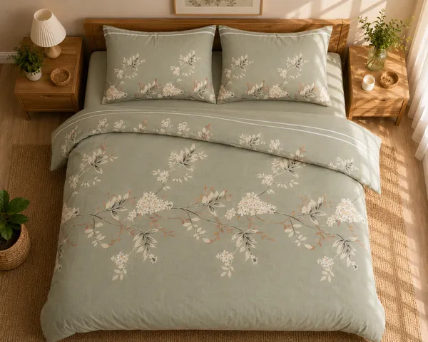 Glace_Cotton_|_Super_King_Size_|_Flat_Bedsheet_|_Green_With_2_Pillow_Covers_|_-_Sukoon