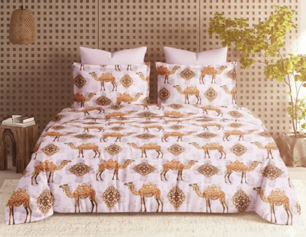 Cotton_|_Super_King_Size_|_Bedsheet_|_Purple_Color_With_2_Pillow_Covers_|_-_Sparsha
