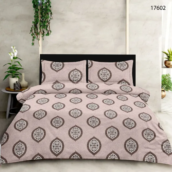 Cotton_|_Super_King_Size_|_Bedsheet_|_Pink_Color_With_2_Pillow_Covers_|_-_Sparsha