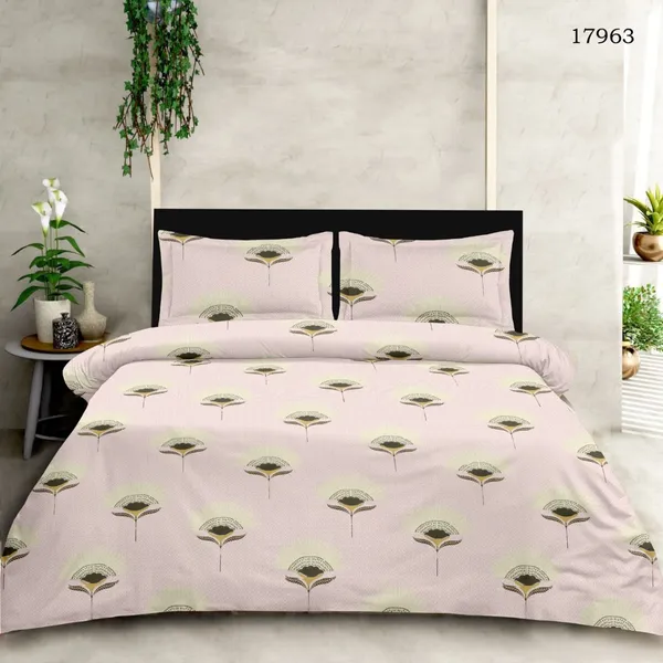 Cotton_|_Super_King_Size_|_Bedsheet_|_Pink_Color_With_2_Pillow_Covers_|_-_Sparsha
