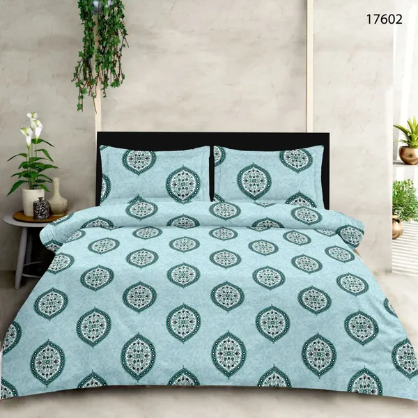 Cotton_|_Super_King_Size_|_Bedsheet_|_Sky_Blue_Color_With_2_Pillow_Covers_|_-_Sparsha