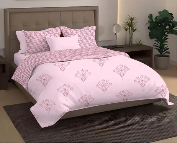 Pink_Cotton_Double_Bedsheet_And_Pillow_Cover_For_Home_And_Decor