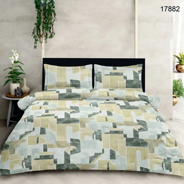 Cotton_|_Super_King_Size|_Flat_Bedsheet_|Multicolor_|_2_Pillow_Covers|_-_Sootra
