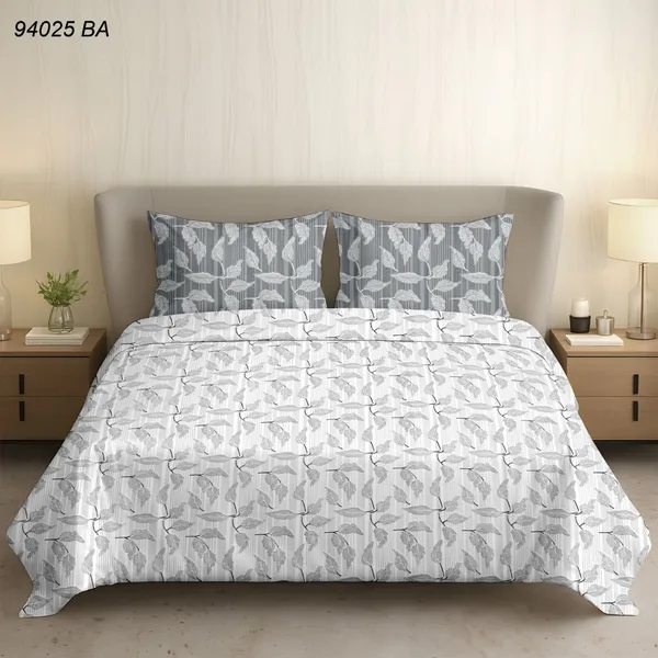 Cotton_|_Super_King_Size|_Flat_Bedsheet_|White_With_Grey_Contrast_|_2_Pillow_Covers|_-_Sootra
