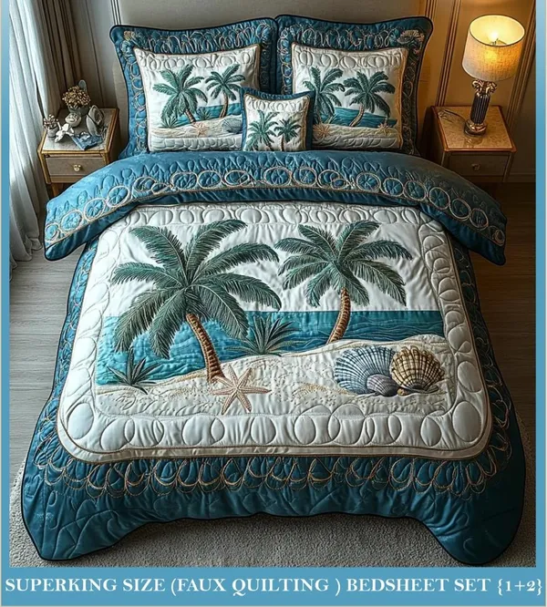 Glace_Cotton_|_Super_King_Size_|_Flat_Bedsheet_|_White_and_Blue_Faux_Quilting_Effects_With_2_Pillow_Covers|_-_Nazara