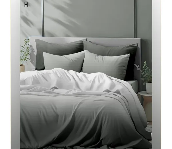 Cotton_|_Double_Bedsheet_|_Dark_Grey_Dual_Tone_Color_With_2_Pillow_Covers_|_-_Niraali