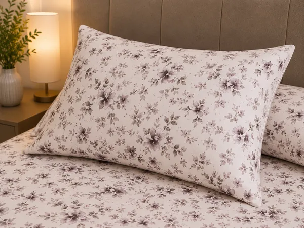 Pure_Linen_|_Super_King_Size_|_White_Color_Print_With_2_Pillow_Covers_|_-_Oat_Bloom
