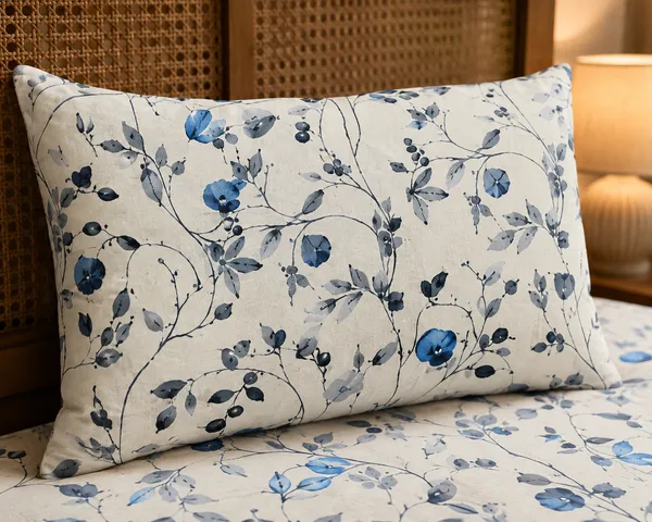Cotton_|_Super_King_Size_|_Flat_Bedsheet_|_White_With_Blue_Flowers_With_2_Pillow_Covers|_-_Ojas_Collection
