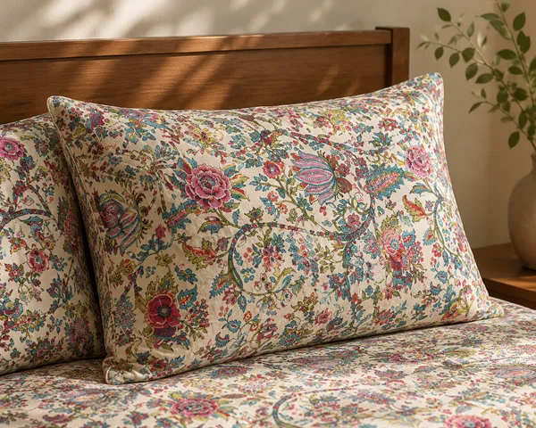 Cotton_|__King_Size_|_Flat_Bedsheet_|White_with_Multi_|_2_Quilted_Pillow_Covers|_-_Pushkarni