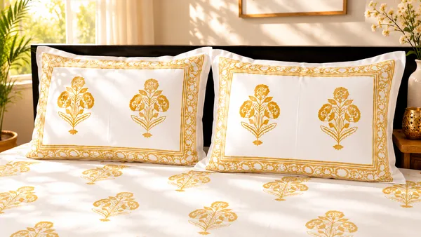 Cotton_|__King_Size_|_Flat_Bedsheet_|_Dark_Grey_With_Texture_Design_|_2_Pillow_Covers|_-_Luxe_Weave