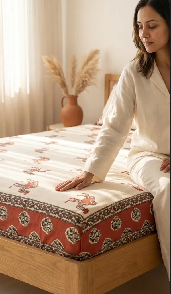 Cotton_|_King_Size_|_Flat_Bedsheet_|_Off_White_and_Brown_Print_With_2_Pillow_Covers|_-_Royal_Walk