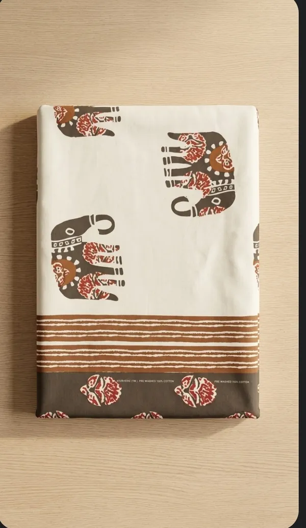 Cotton_|_King_Size_|_Flat_Bedsheet_|_Brown_Elephant_Print__With_2_Pillow_Covers|_-_Royal_Walk
