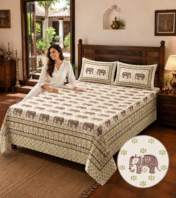 Royal_Walk_-_Elephant_Print_in_King_Size_Cotton_Bedsheet
