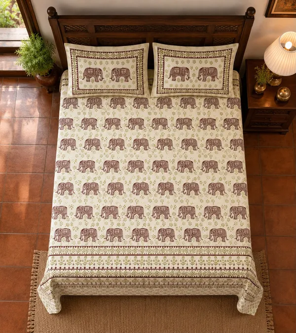 Royal_Walk_-_Elephant_Print_in_King_Size_Cotton_Bedsheet