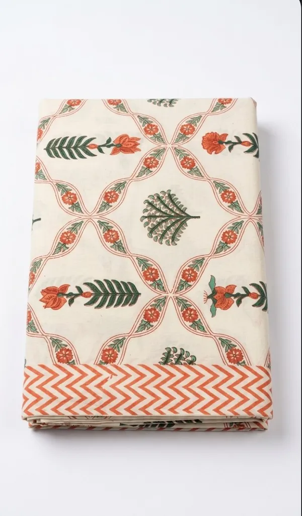 Royal_Walk_-_Orange_Handblock_King_Size_Cotton_Bedsheet