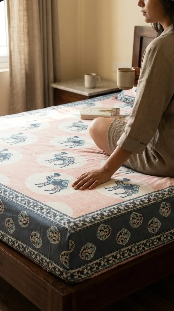 Cotton_|_King_Size_|_Flat_Bedsheet_|_Pink_and_Grey_With_2_Pillow_Covers|_-_Royal_Walk