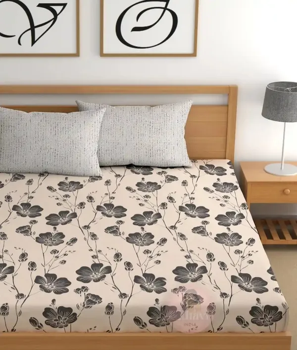 Cotton_|_King_Size_|_Beige_and_Brown_Color_With_2_Contrast_Pillow_Covers_|_-_Ruhani_Weaves