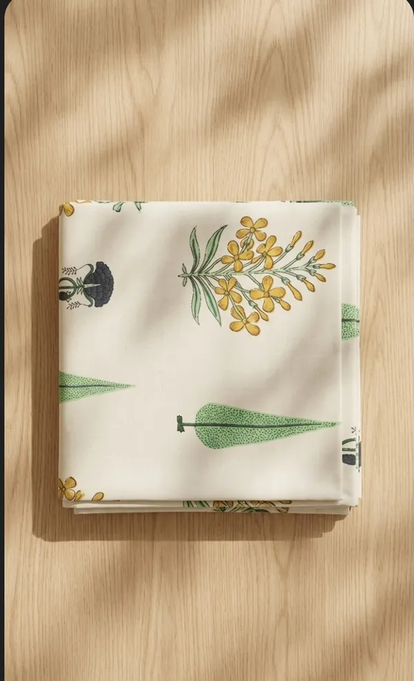 Cotton_|__Super_King_Size_|_Bedsheet_|_White_With_Multicolor_Handblock_|_2_Pillow_Covers|_-Star_Loom