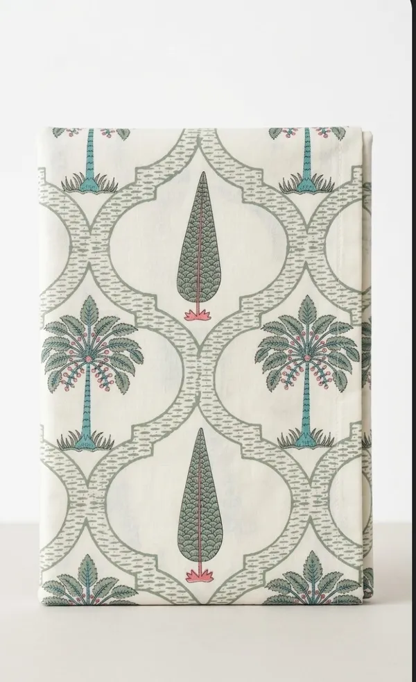 Cotton_|__Super_King_Size_|_Bedsheet_|_White_With_Multi_Handblock_|_2_Pillow_Covers|_-Star_Loom
